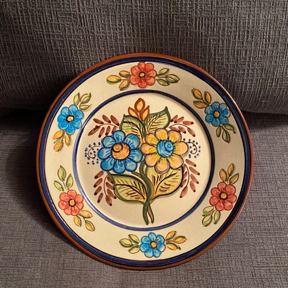 Vintage Olaria Carrilho Lopez Sao Pedro Do Corval Hand Painted Display Plate
